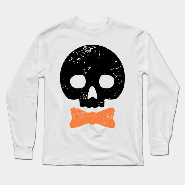 Bow Tie Skull Dot Long Sleeve T-Shirt by ameemax